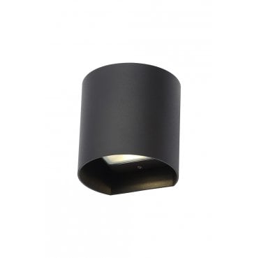 ZN-29995-BLK Maui Outdoor IP54 8w LED 4000k (Cool White) Up Down Wall Light in a Black Finish