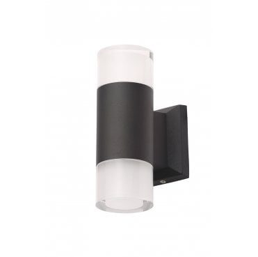 ZN-31759-ANTH Fleet Outdoor IP44 Square Up Down Light in an Anthracite Finish