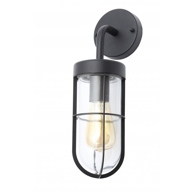Zink ZN-31807-TBLK Woking Outdoor IP44 Wall Lantern in a Satin Black Finish