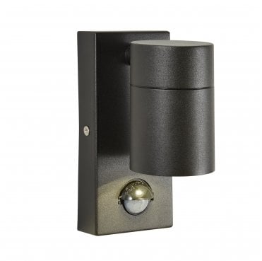 ZN-37938-BLK-65 Leto Outdoor IP65 Downlight with PIR Sensor in a Black Finish