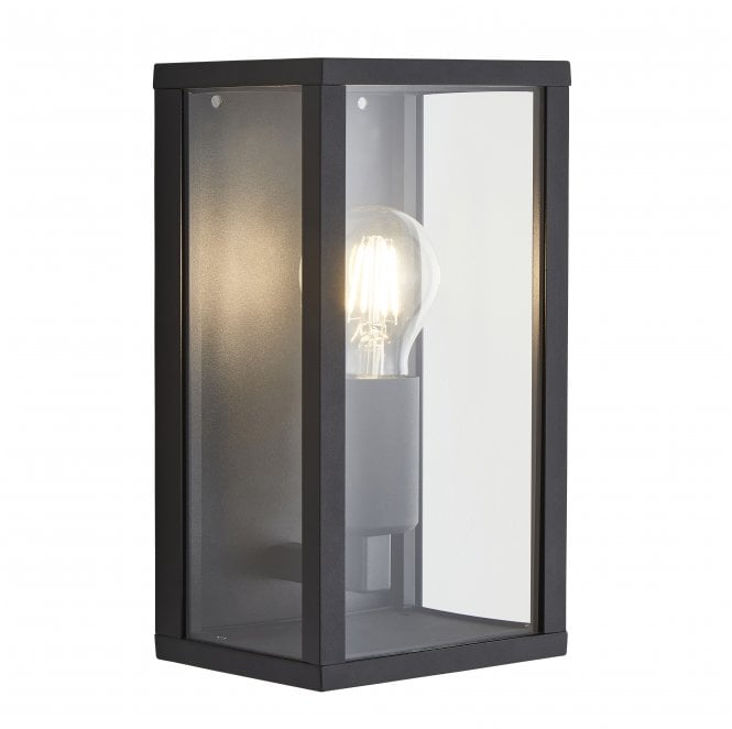 Zink ZN-38640-MBLK Chinon Outdoor IP44 Panel Light Box Lantern in a Black Finish