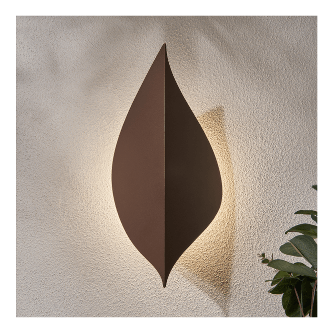Zink ZN-43344-RST Alani Outdoor IP65 9w LED 4000k (Cool White) Leaf Style Wall Light in a Rust Finish
