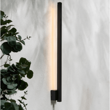 ZN-44223-BLK Bardi Outdoor IP54 10w LED 63cm Linear Wall Light in a Black Finish